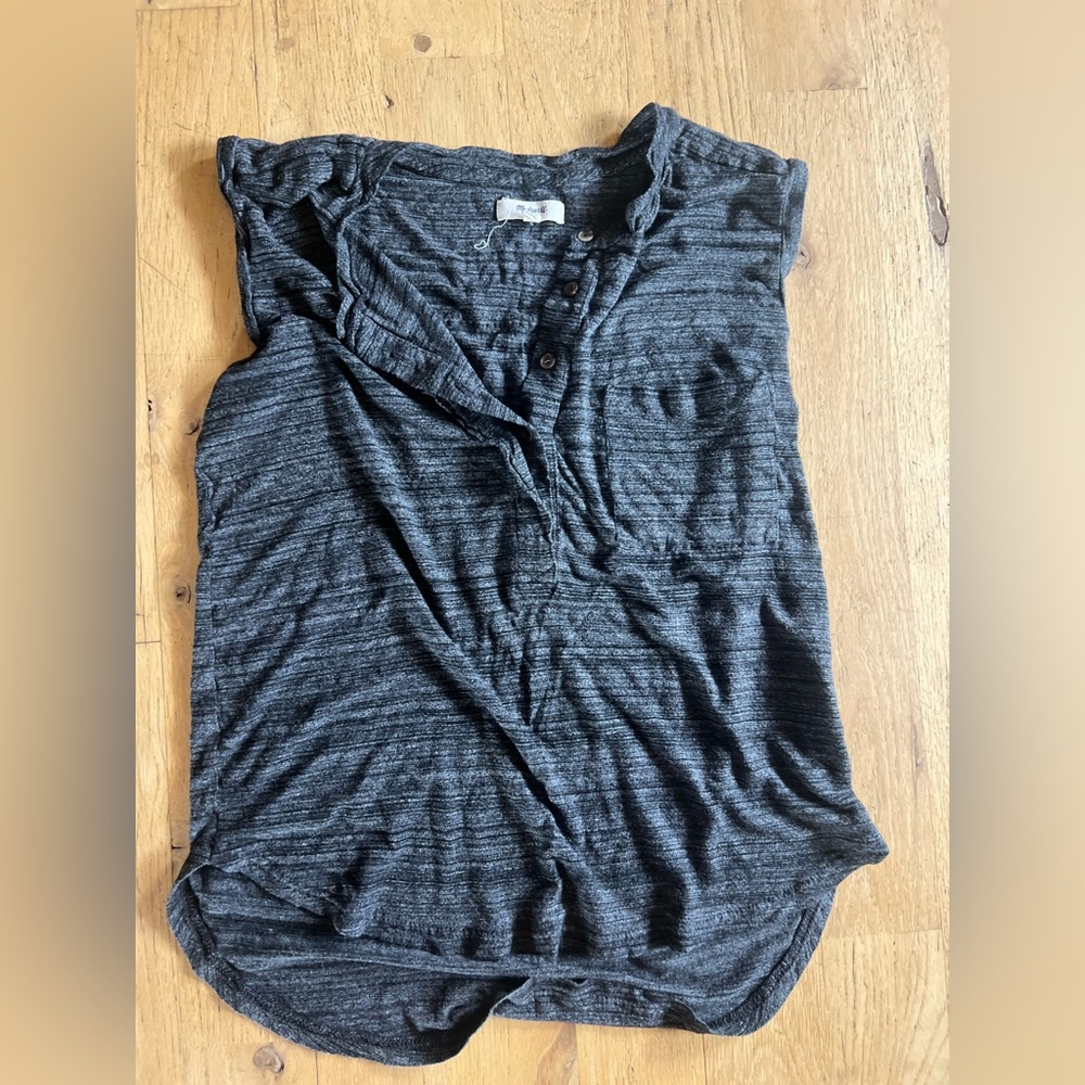 Madewell Grey  Women's Tank with Buttons